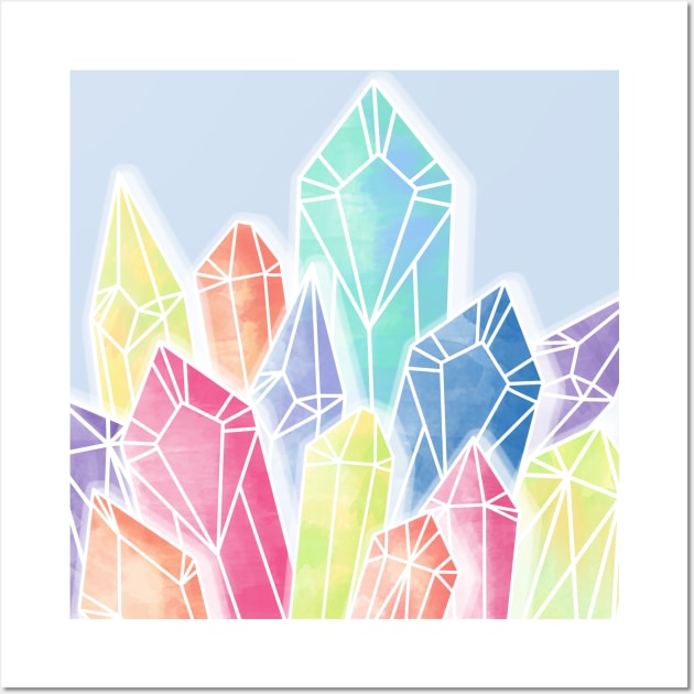 Crystals Blue Wall Art by PrintablesPassions